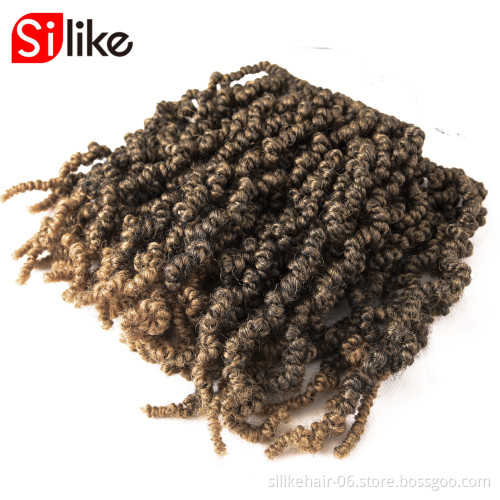 Factory price  10inch 65g /pack Spring Twist Synthetic braiding Extensions Hair Weaves crochet braid hair  for black women
